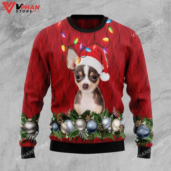 Chihuahua Christmas 3D Sweatshirt Ugly Christmas Sweater