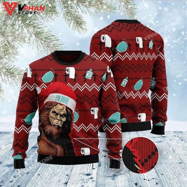 Christmas Bigfoot 3D Sweatshirt Ugly Christmas Sweater