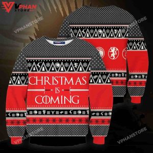 Christmas Is Coming Wool Knitted Sweater Game Of Throne 3D Sweater 1