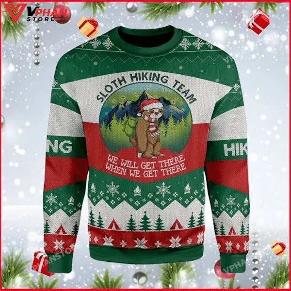 Sloth We Will Get There When We Get There 3D Christmas Sweater