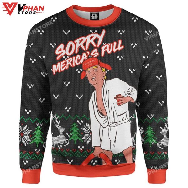 Sorry Mericas Full 3D Christmas Ugly Sweater