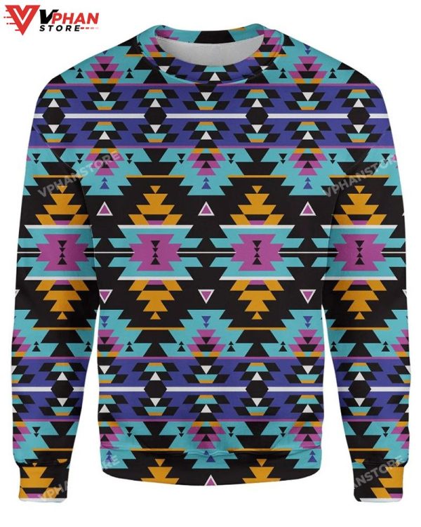 Colorful Tribal 3D Sweatshirt Ugly Christmas Sweater