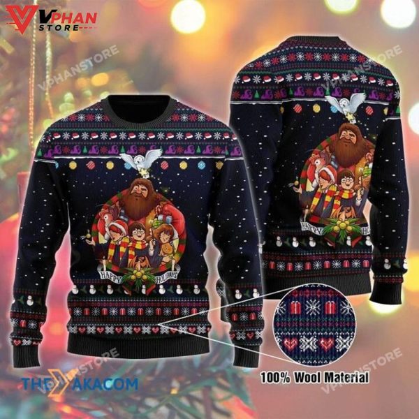 Patterns And Big Man With Child Play Together Ugly Christmas Sweater