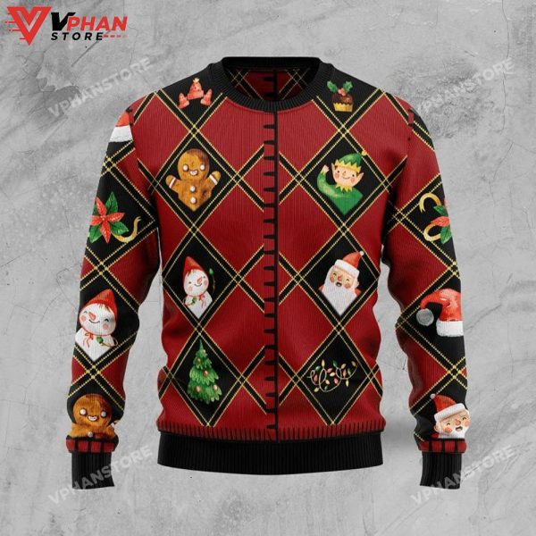 Christmas Symbols TY 3D Sweatshirt Ugly Sweater