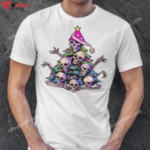 Christmas Tree Bauble Shirt Skeleton Halloween Gifts For Horror Fans