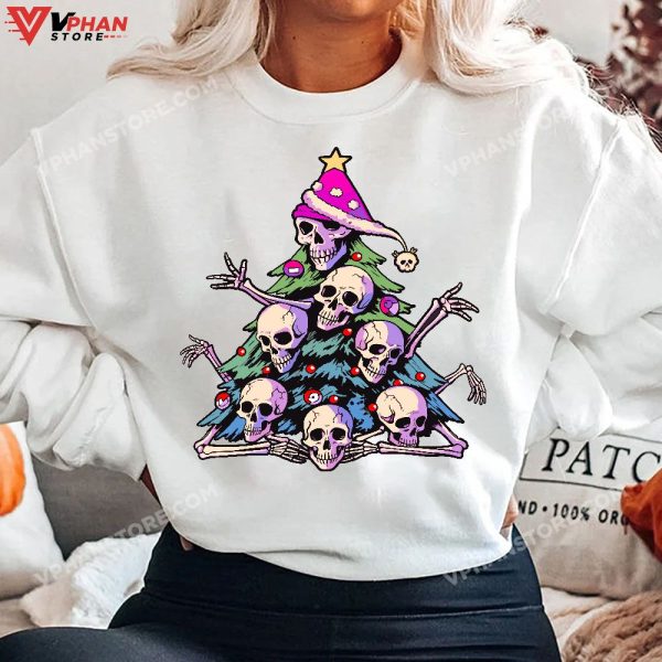 Christmas Tree Bauble Shirt Skeleton Halloween Costume