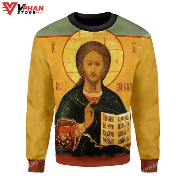 Christmas Unisex 3D Sweatshirt Jesus Ugly Christmas Sweater