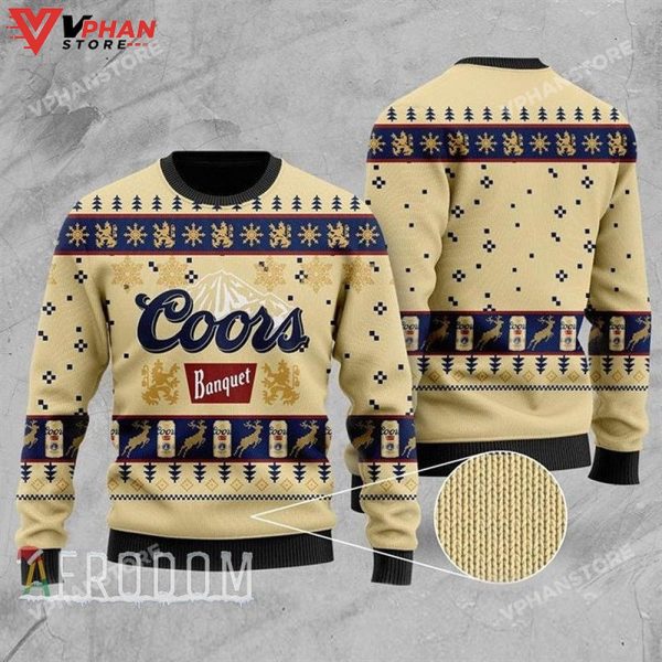 Coors Banquet Christmas Xmas Ugly Sweater