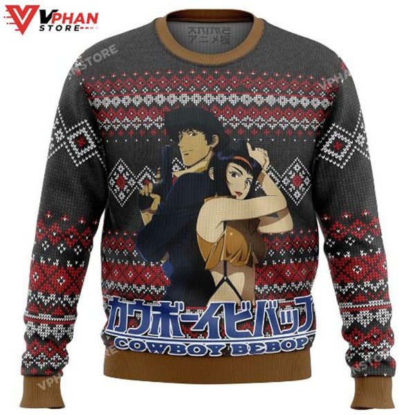 Cowboy Bebop Fan Ugly Christmas Sweater Wool Knitted Sweatshirt