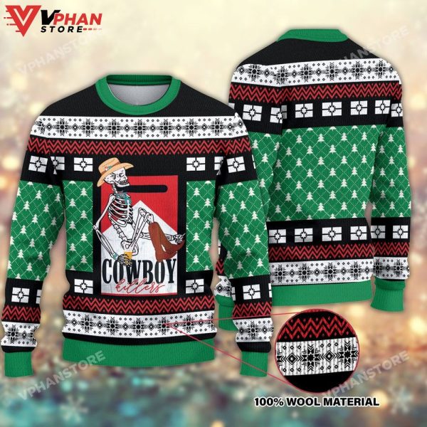 Cowboy Killer Graphic Horror Ugly Christmas Sweater