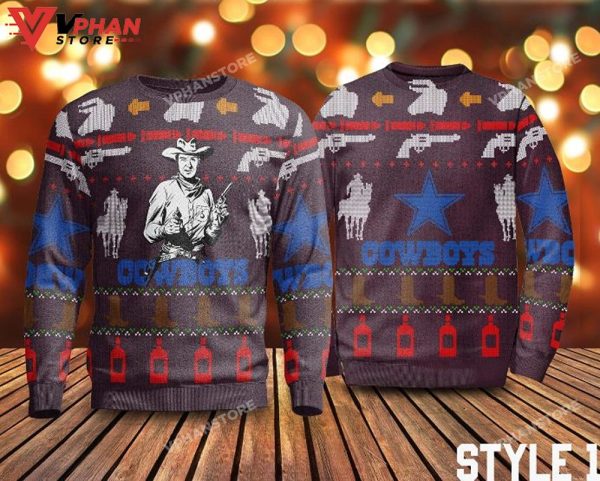 Cowboy Western Christmas Gift, Ugly Christmas Sweater