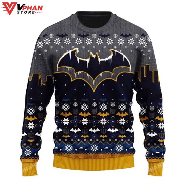 DC Fan Batman Xmas Ugly Christmas Sweater Wool Knitted Sweatshirt