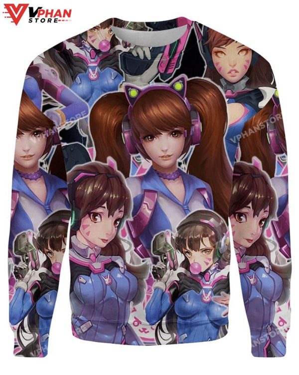 D.Va 3D Sweatshirt Xmas Ugly Christmas Sweater