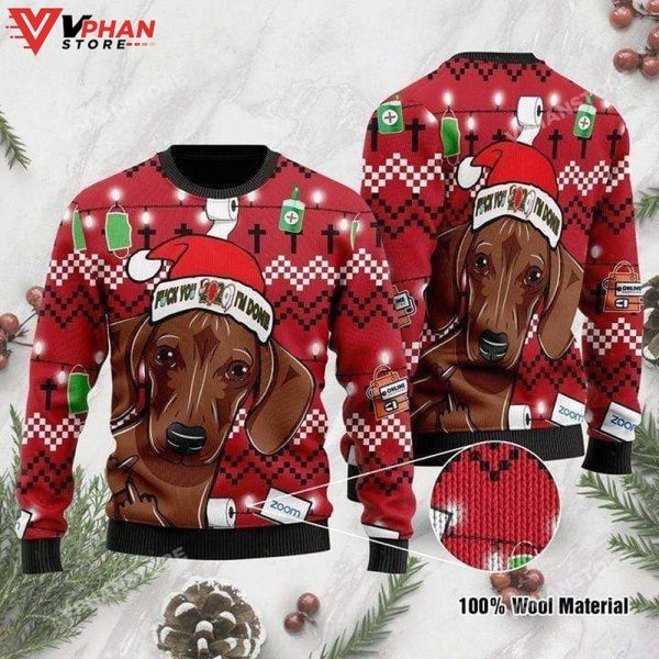 Dachshund Fynny Wool 3D Merry Christmas Ugly Sweater