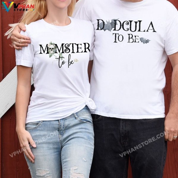 Dadcula To Be Cute Pregnancy Announcement Baby T-Shirt Pregnant Couple Halloween Costumes