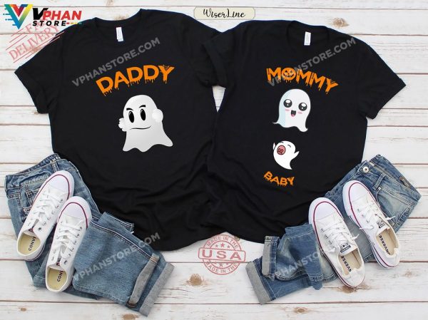 Daddy Mommy To Be Cute Ghost Pregnant Couple Halloween Costumes Maternity Gift