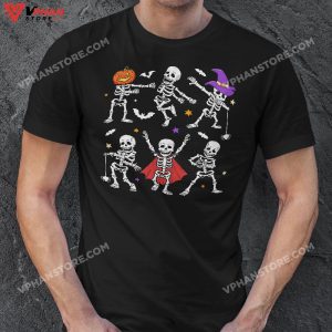 Dancing Skeletons Dance Challenge Boys Girl Kids Halloween T Shirt 1