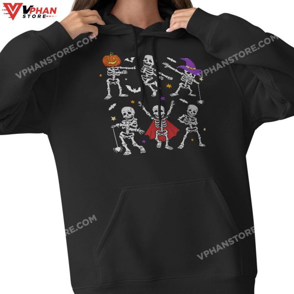 Dancing Skeletons Dance Challenge Boys Girl Kids Halloween T-Shirt