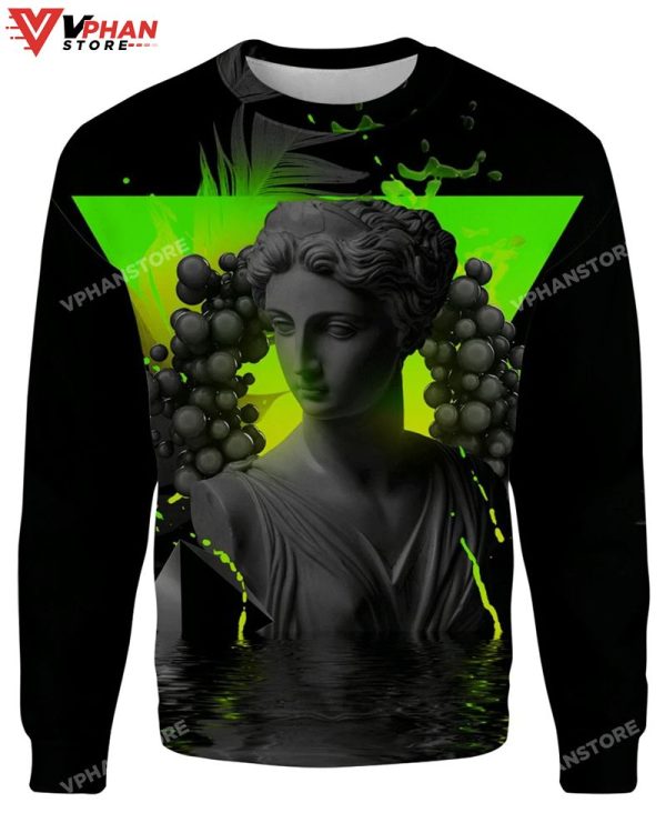 Dark Awe Vaporwave Ugly Christmas Sweater