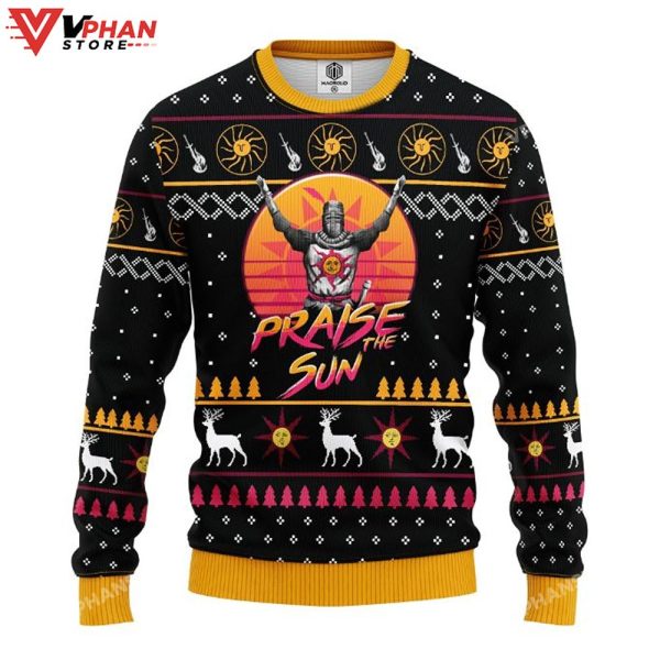 Dark Souls Praise The Sun Ugly Christmas Sweater