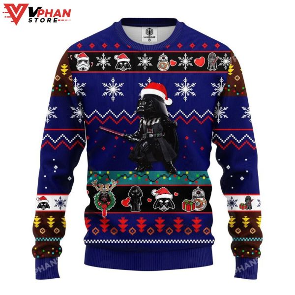 Darth Vader Blue Xmas 3D Ugly Christmas Sweater