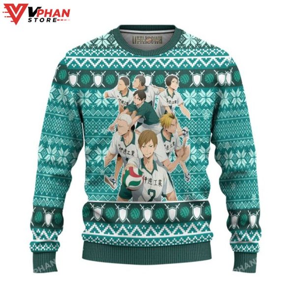 Date Tech High 3D Christmas Sweatshirt Haikyuu Anime Ugly Sweater