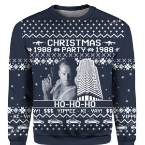 Die Hard Christmas Party 1988 Ugly Sweater 1