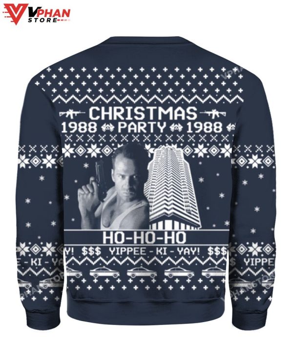 Die Hard Christmas Party 1988 Ugly Sweater, Meme Funny Sweater