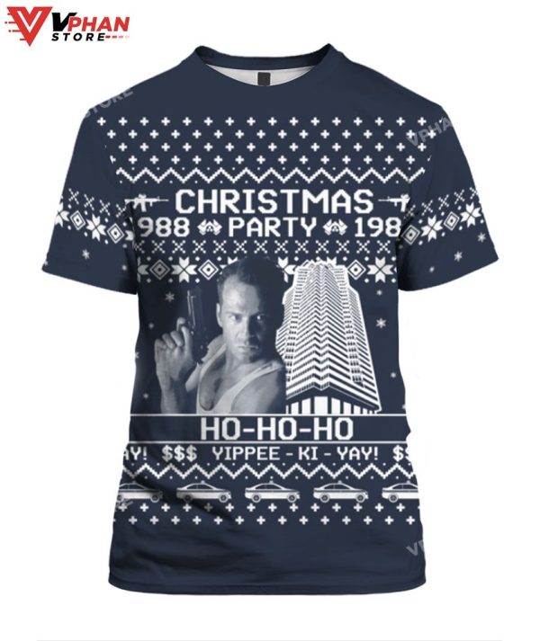 Die Hard Christmas Party 1988 Ugly Sweater, Meme Funny Sweater