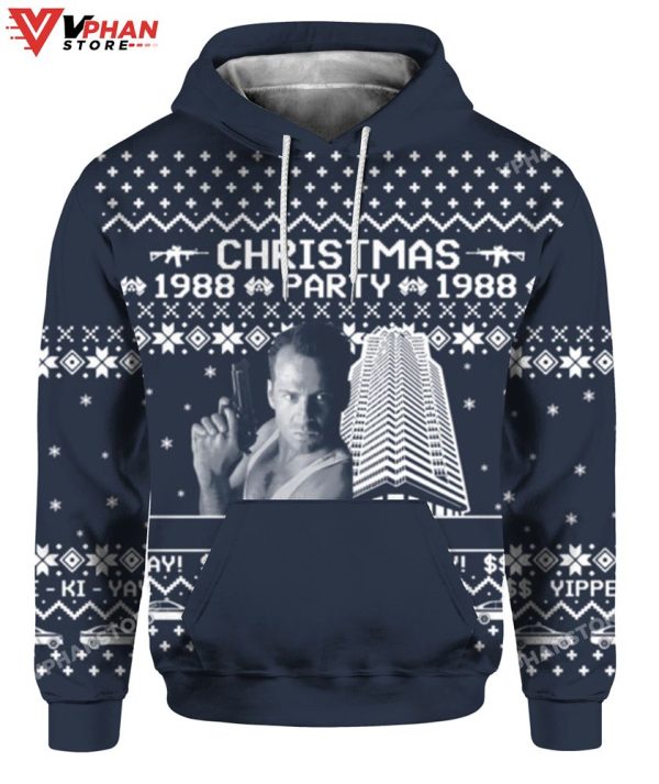 Die Hard Christmas Party 1988 Ugly Sweater, Meme Funny Sweater