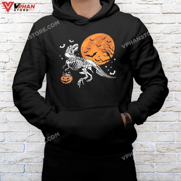 Dinosaur Skeleton Halloween Costume For Women And Men T-Shirt