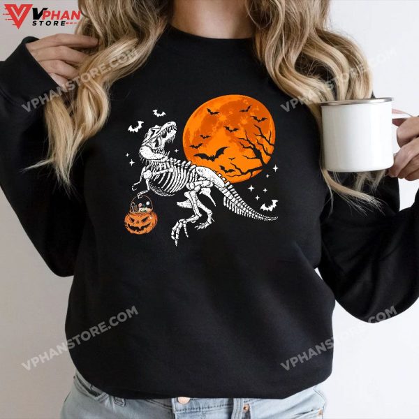 Dinosaur Skeleton Halloween Costume For Women And Men T-Shirt