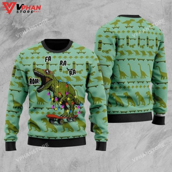 Dinosaurs Roar 3D Ugly Christmas Sweater