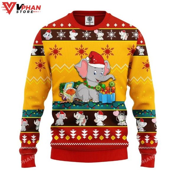 Dumbo The Flying Elephant Merry Xmas Ugly Christmas Sweater