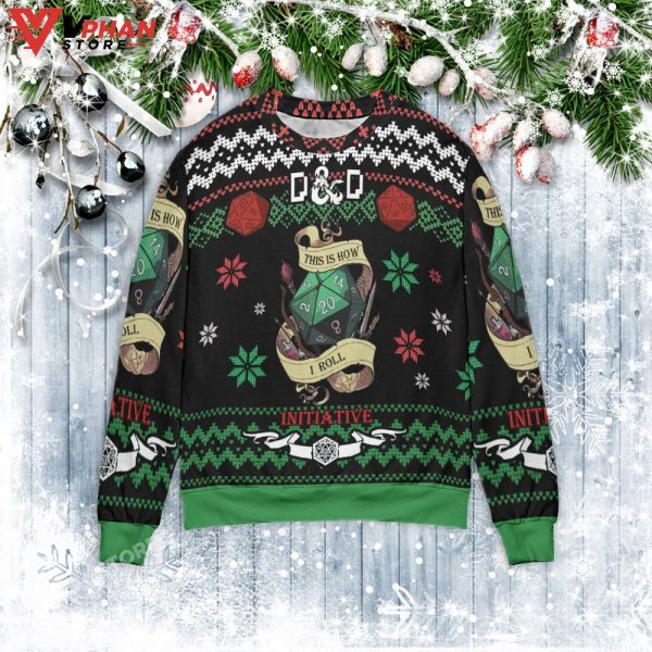 Dungeons And Dragons Ugly Christmas Sweater