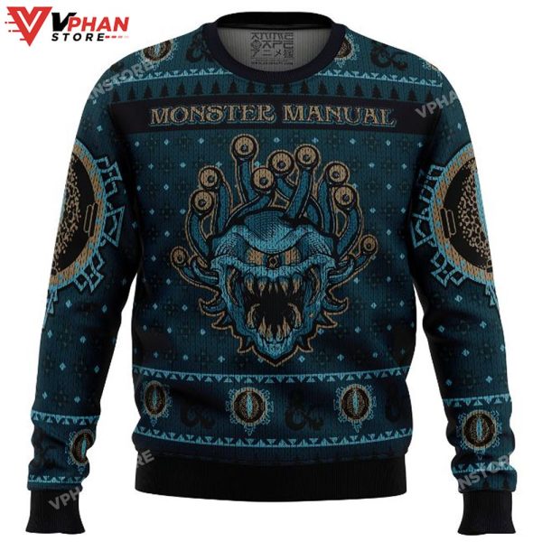 Dungeons Dragons Monster Manual Chirstmas Ugly Sweater