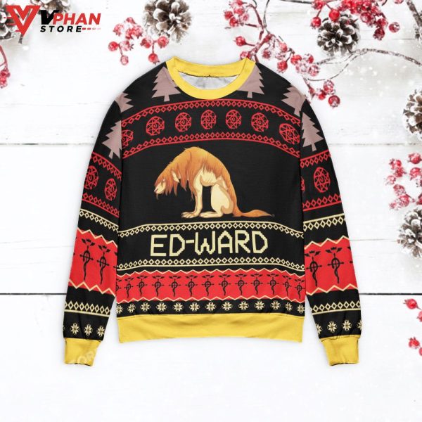 Ed Ward Fullmeta Alchemist Christmas Sweater