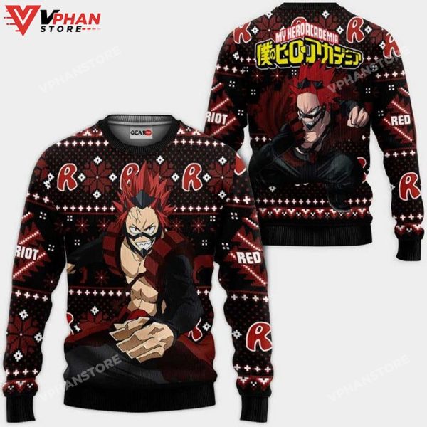 Eijirou Kirishima Anime My Hero Academia Ugly Christmas Sweater