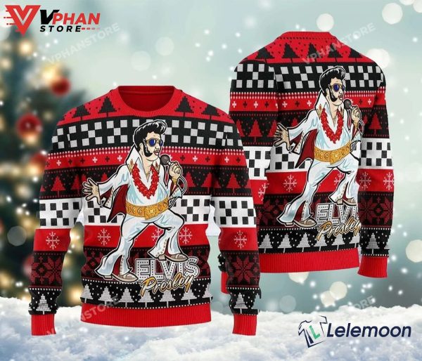 Elvis Presley Meme Ugly Christmas Sweater, Meme Funny Sweater