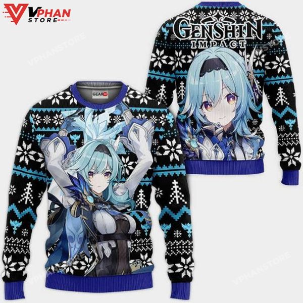 Eula Lawrence Genshin Impact Anime Xmas Ugly Christmas Sweater