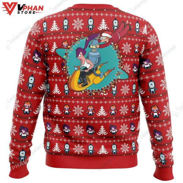 Fa-La-La-La Futurama Ugly Christmas Sweater, Meme Funny Sweater