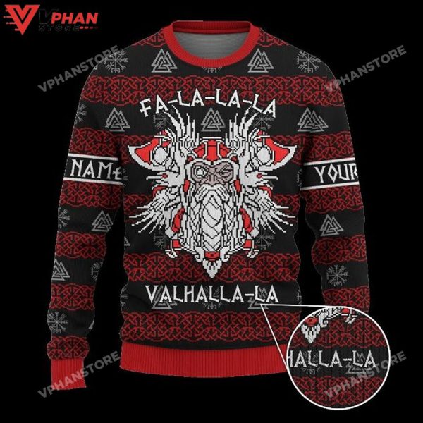 Fa-la-la-la-la Valhalla Viking Warrior Odin God Ugly Sweater