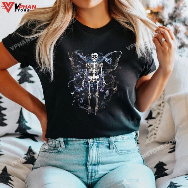 Fairy Grunge Aesthetic Fairycore Alt Goth Men Women Skeleton T-Shirt