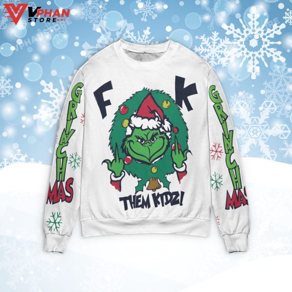 Fck Them Kidz Christmas Sweater, Cute Funny Sweater