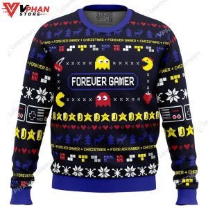 Forever Gamer Pac Man Christmas Sweater 1