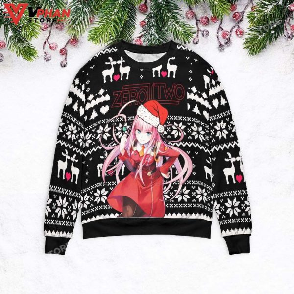 Franxx Zero Ugly Christmas Sweater, Vintage Retro Gift