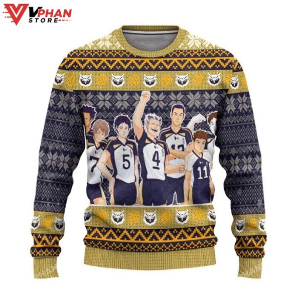 Fukurodani Academy Haikyuu Anime Gift Fan Xmas Ugly Sweater