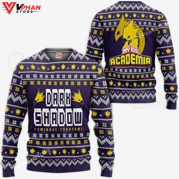 Fumikage Tokoyami Dark Shadow My Hero Academia Ugly Christmas Sweater