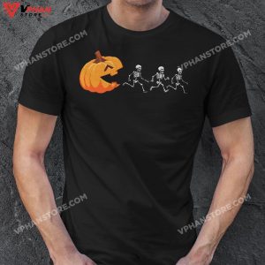 Funny Halloween Pumpkin Skeletons Jack o Lantern T Shirt 1