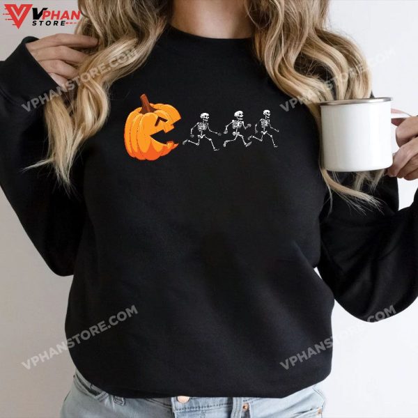 Funny Halloween Pumpkin Skeletons Jack O Lantern T-Shirt